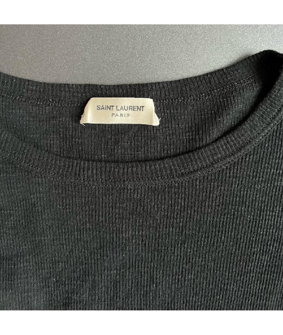 SAINT LAURENT Черный вискозный джемпер / свитер, фото 3