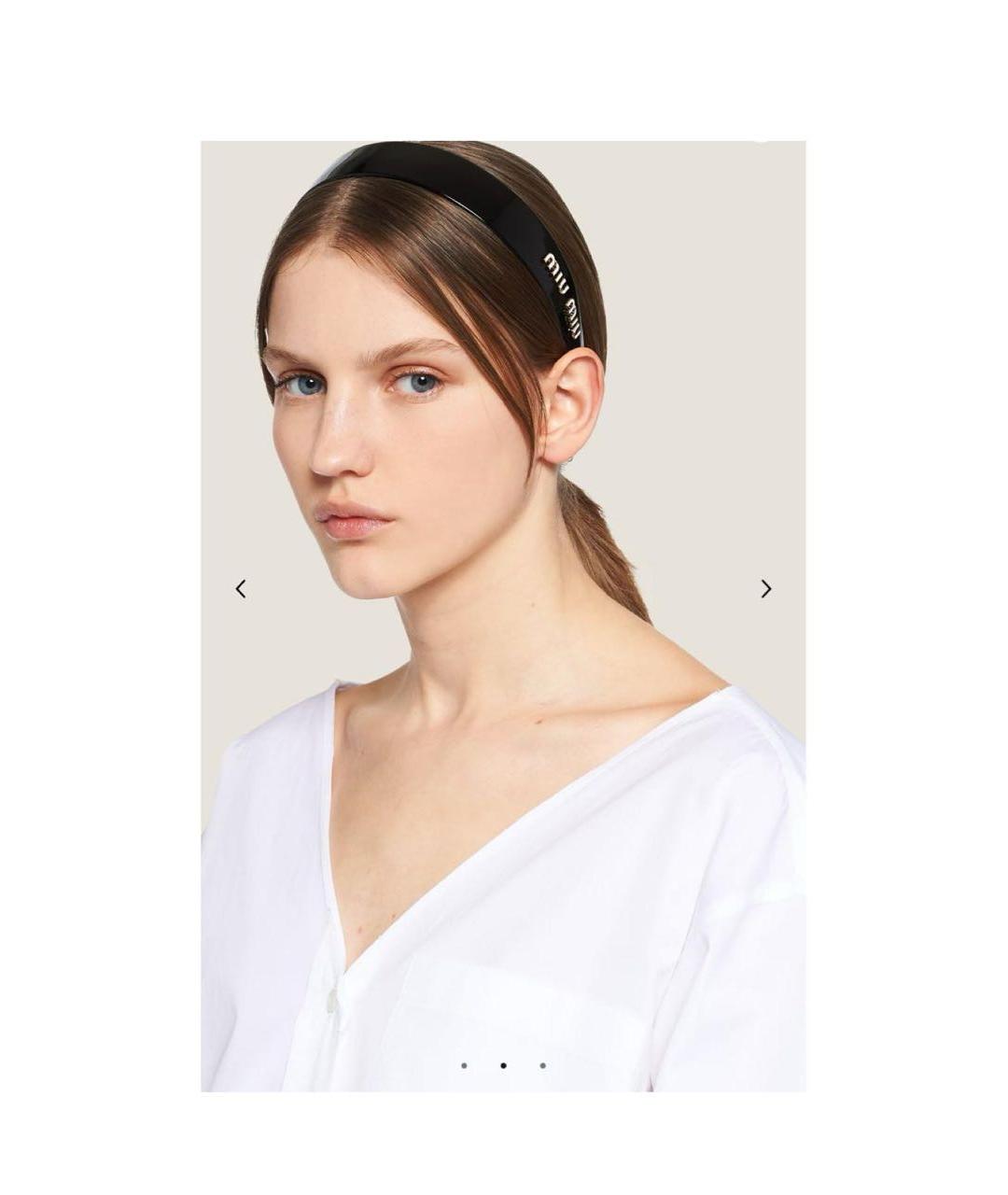 MIU MIU Черный ободок, фото 3