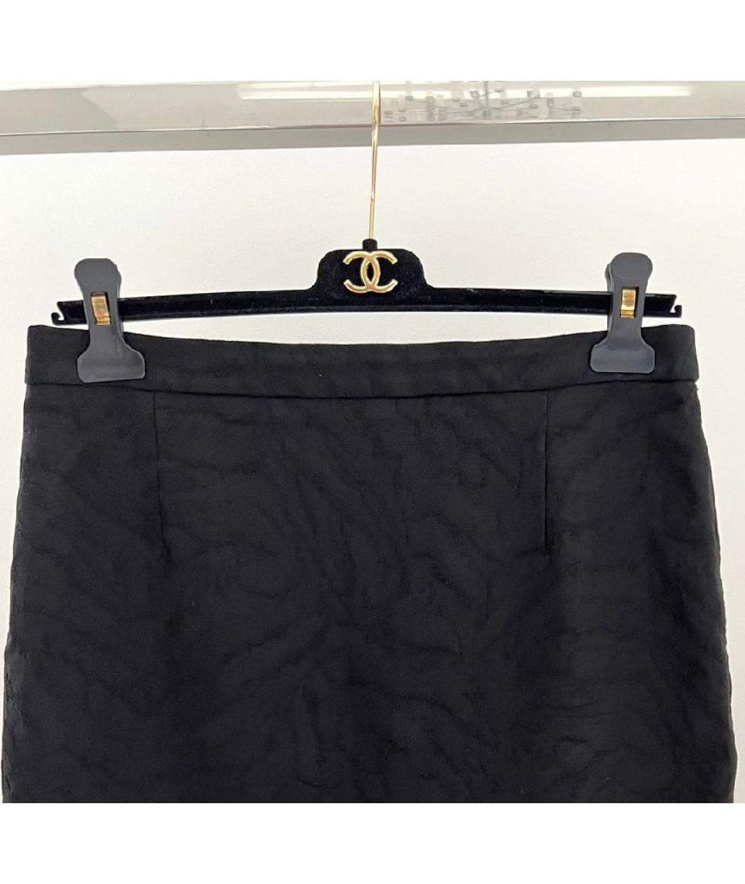 SAINT LAURENT Черная шерстяная юбка мини, фото 3