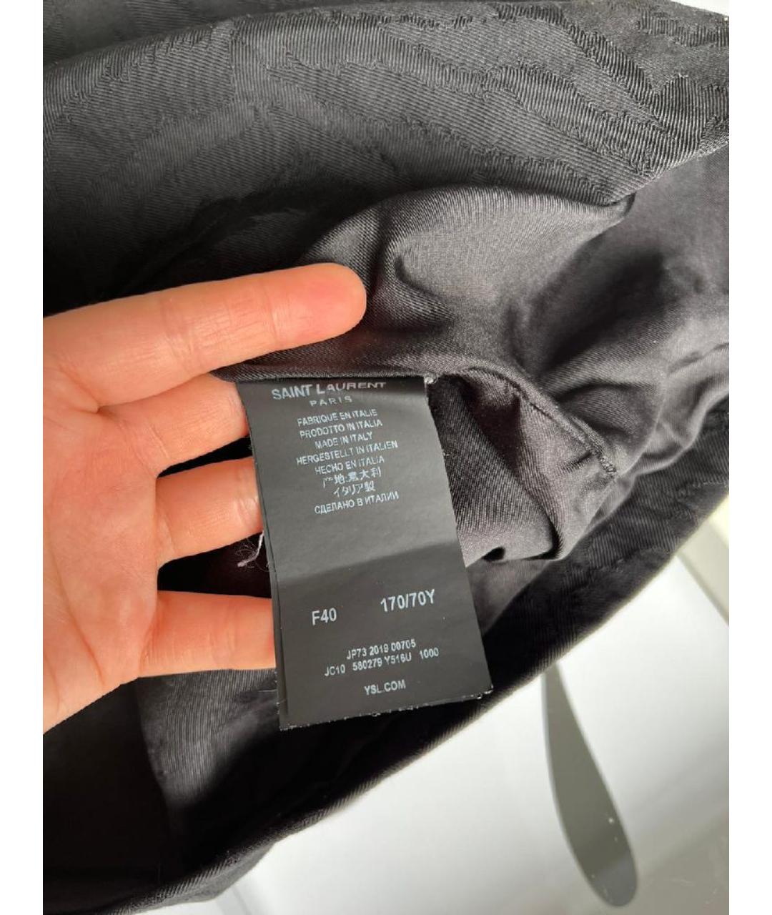 SAINT LAURENT Черная шерстяная юбка мини, фото 7