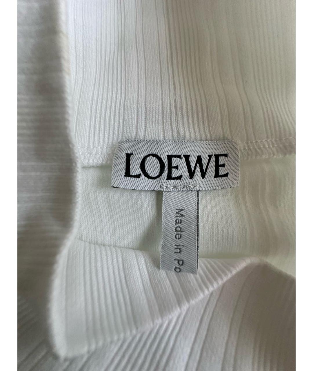 LOEWE Белая хлопковая майка, фото 3