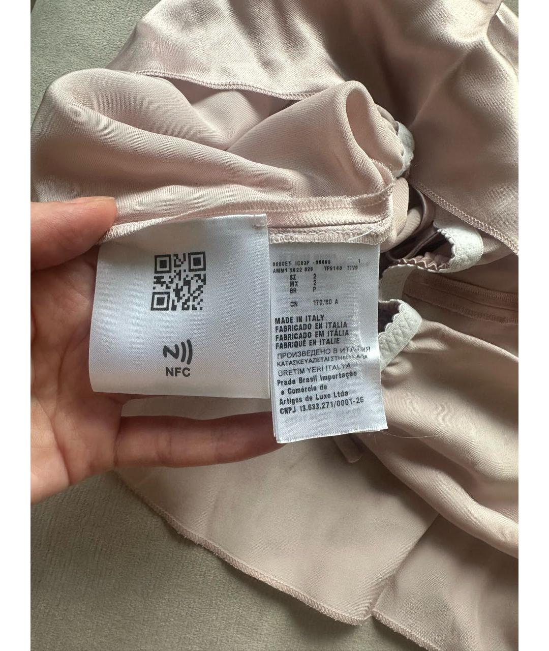 MIU MIU Розовая вискозная майка, фото 4