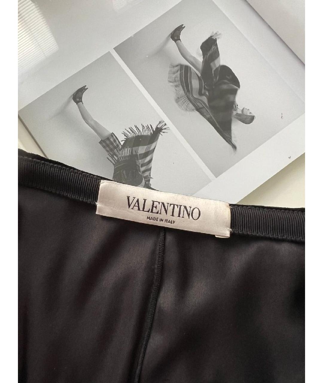 VALENTINO Черная хлопковая юбка миди, фото 5