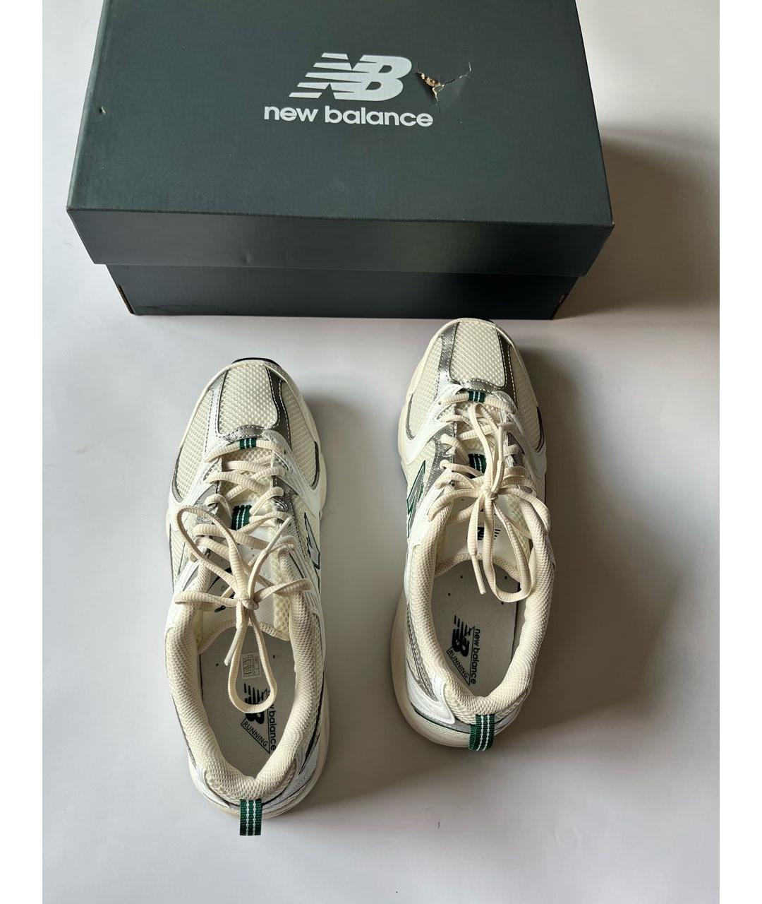 NEW BALANCE Бежевые синтетические низкие кроссовки / кеды, фото 4