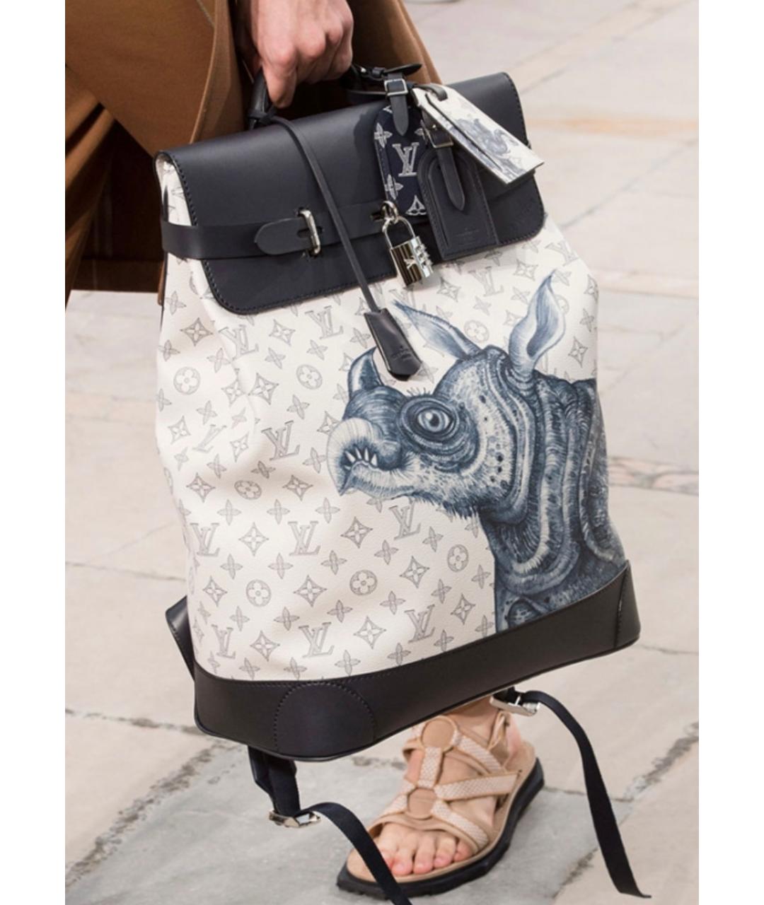 LOUIS VUITTON Бежевый кожаный рюкзак, фото 2