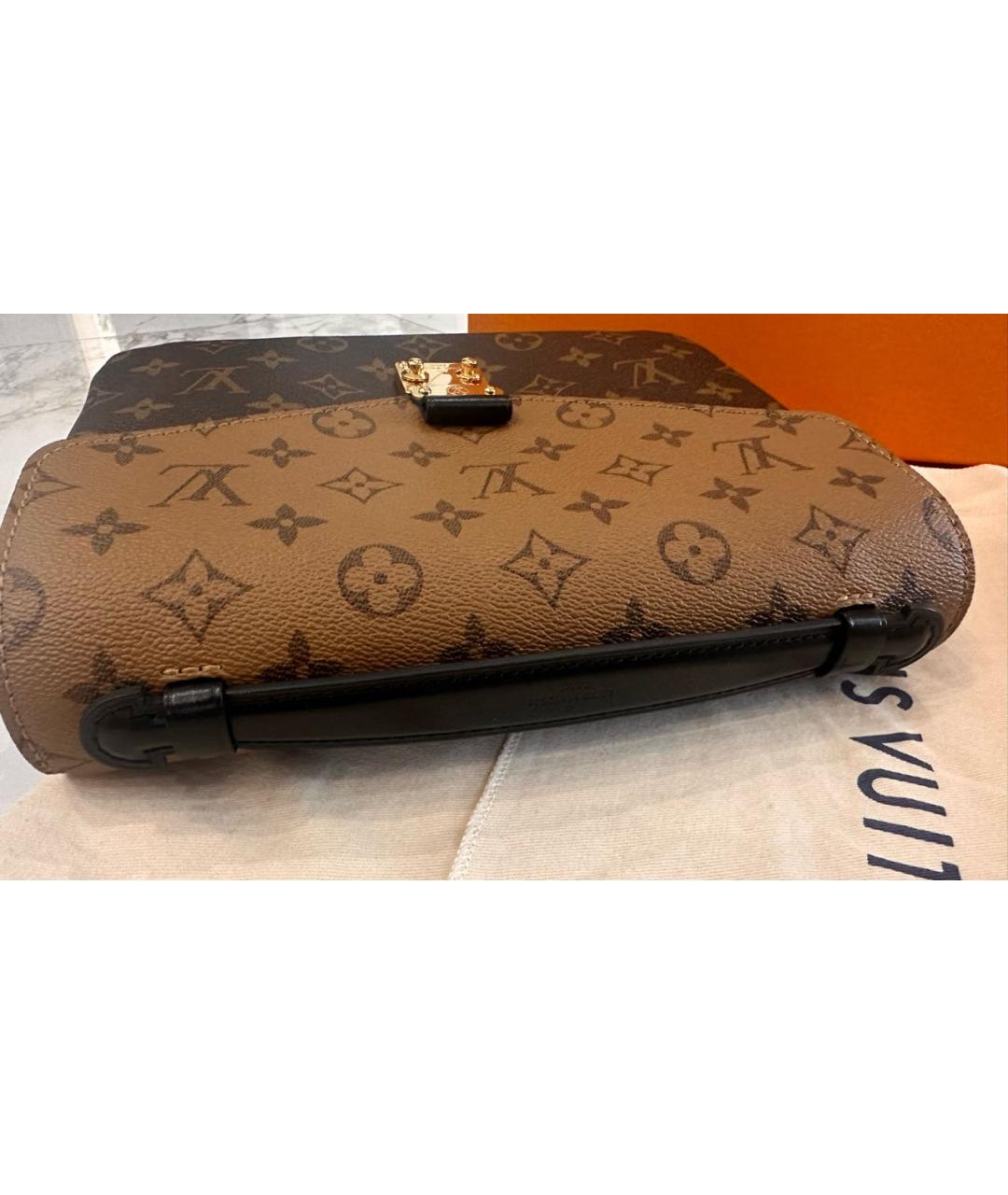 LOUIS VUITTON Коричневая сумка с короткими ручками, фото 4