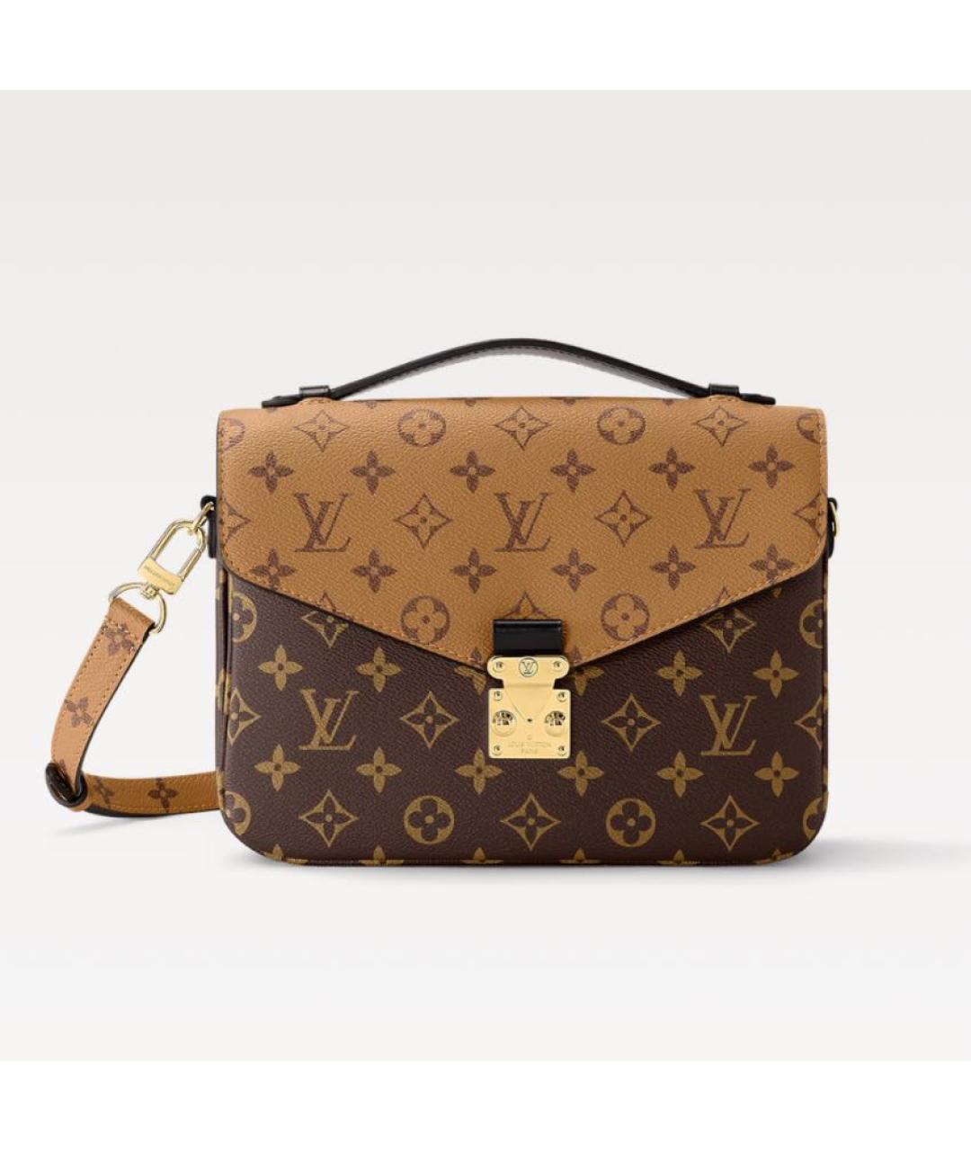 LOUIS VUITTON Коричневая сумка с короткими ручками, фото 8