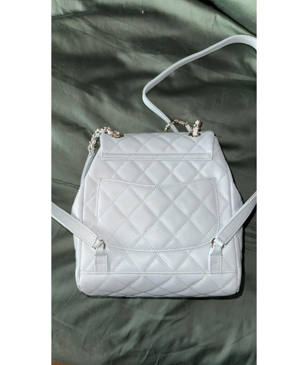CHANEL Голубой рюкзак из искусственной кожи, фото 2
