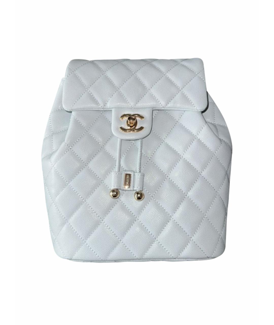 CHANEL Голубой рюкзак из искусственной кожи, фото 1