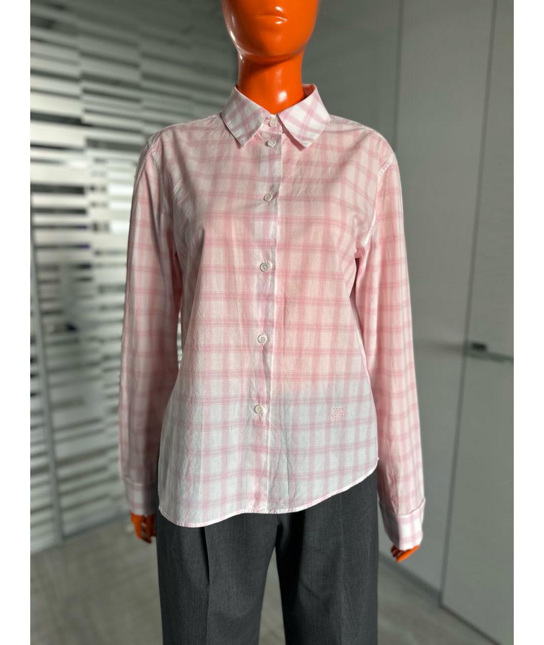 LOEWE Розовая хлопковая рубашка, фото 9