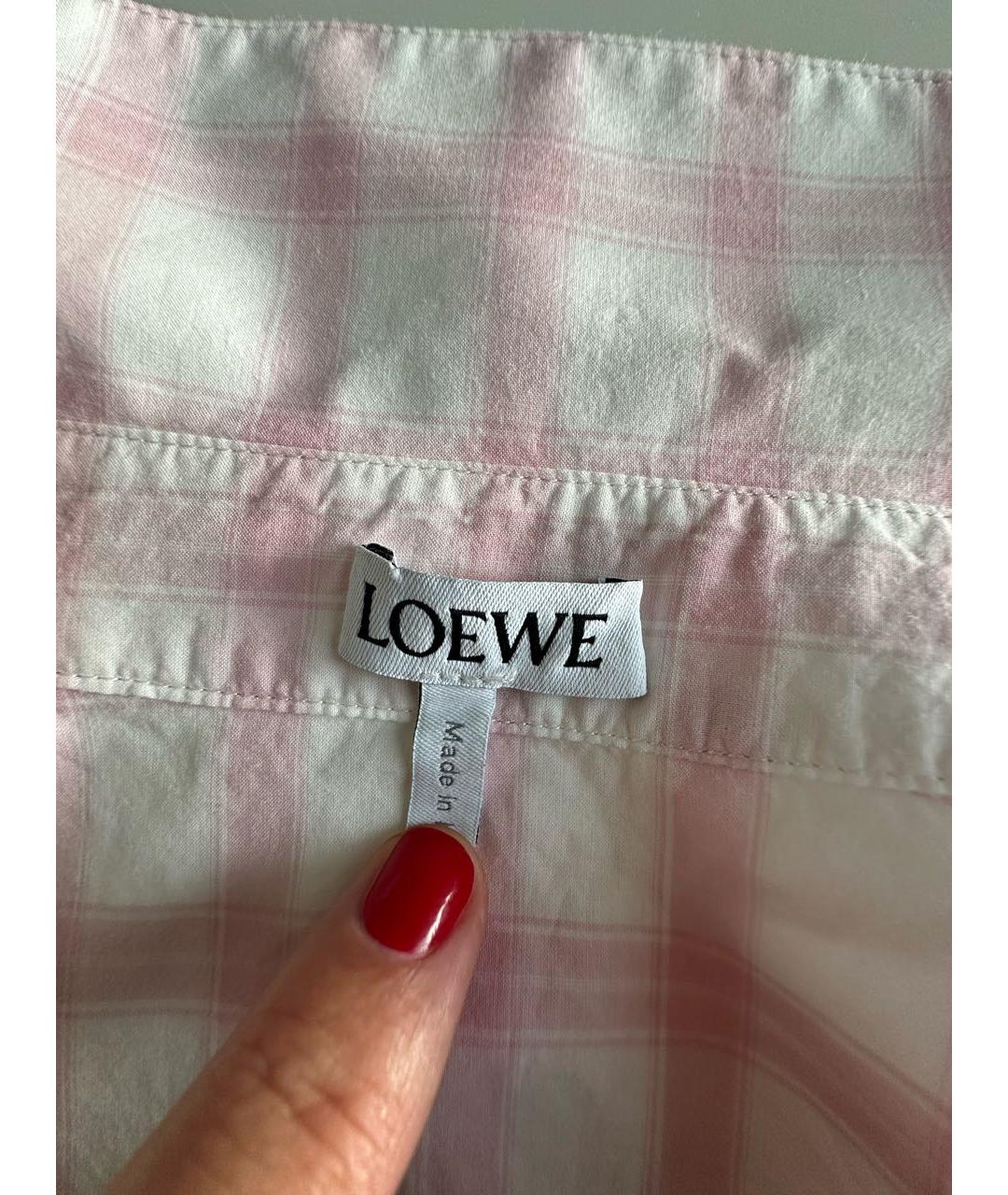 LOEWE Розовая хлопковая рубашка, фото 3