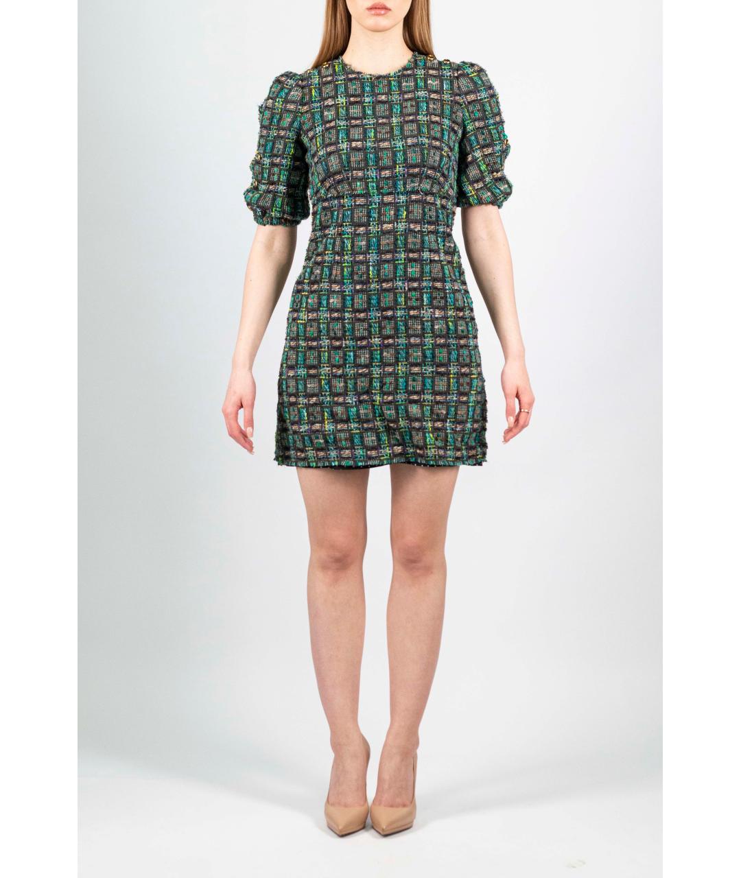 DOLCE&GABBANA Зеленые шерстяное повседневное платье, фото 4