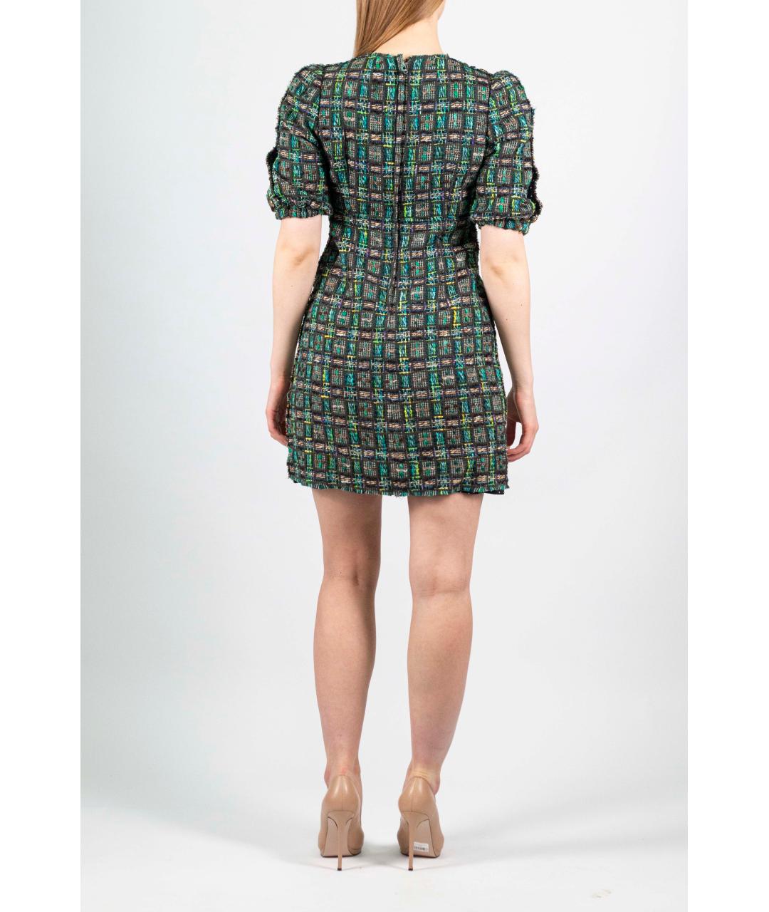 DOLCE&GABBANA Зеленые шерстяное повседневное платье, фото 2