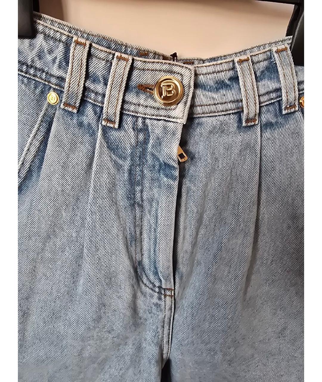BALMAIN Голубые хлопковые шорты, фото 3