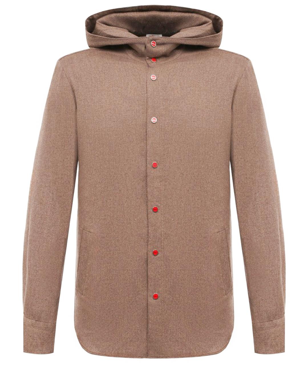 KITON Бежевая хлопковая кэжуал рубашка, фото 1