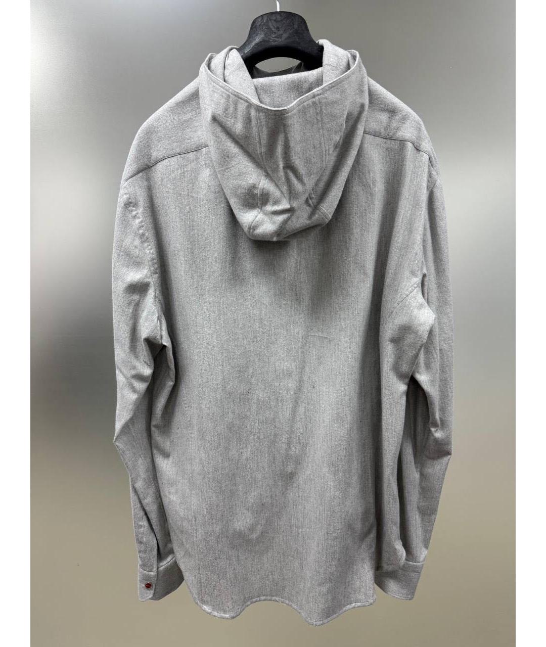 KITON Серая хлопковая кэжуал рубашка, фото 2