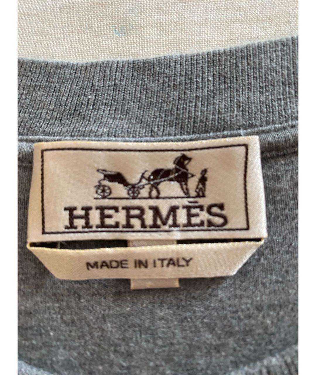HERMES Серая футболка, фото 5