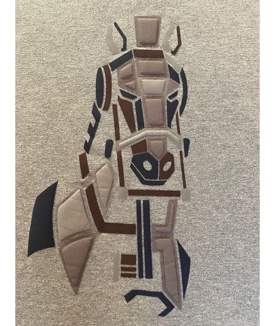 HERMES Серая хлопко-шерстяная футболка, фото 4