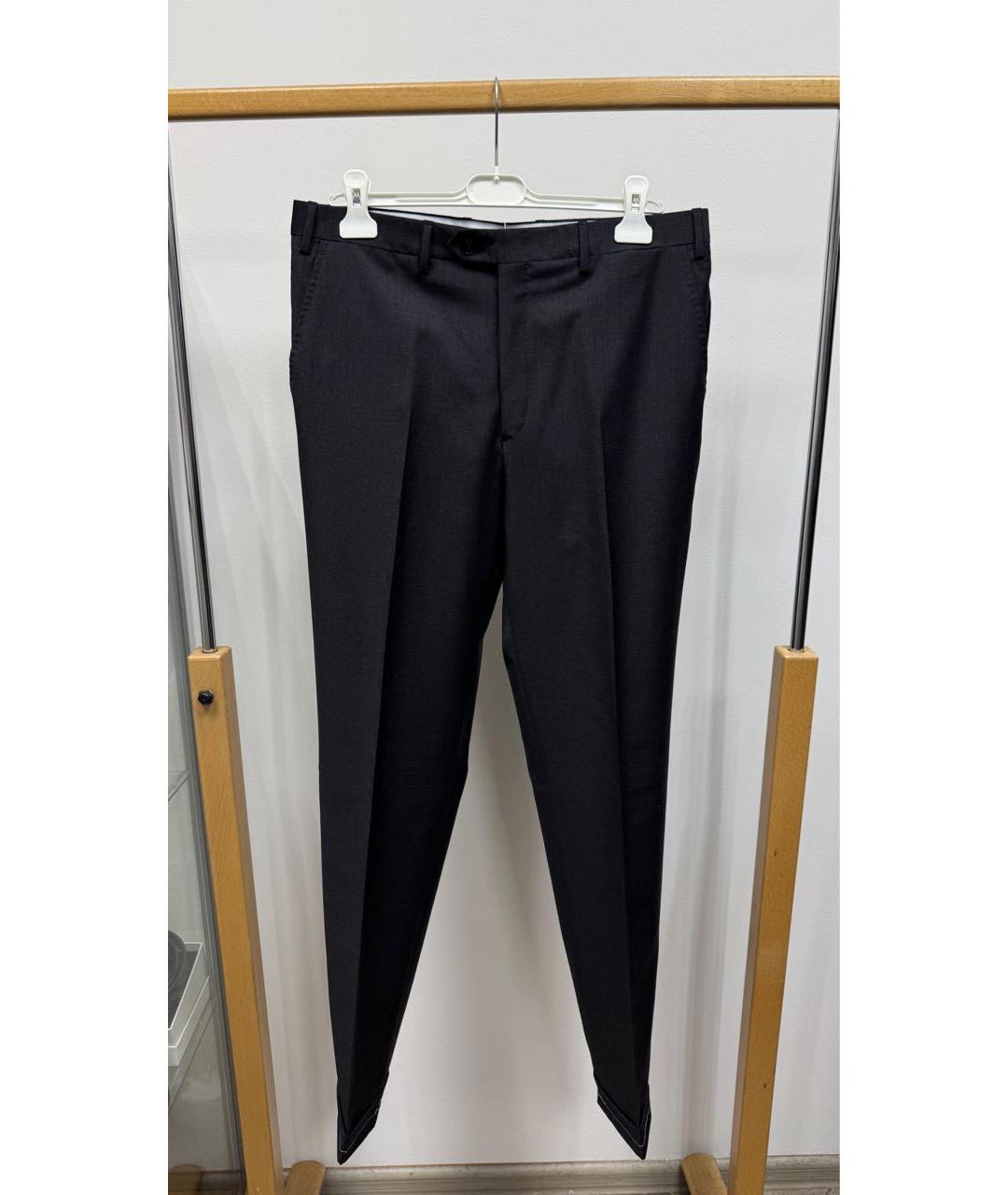 BRIONI Черные шерстяные классические брюки, фото 5