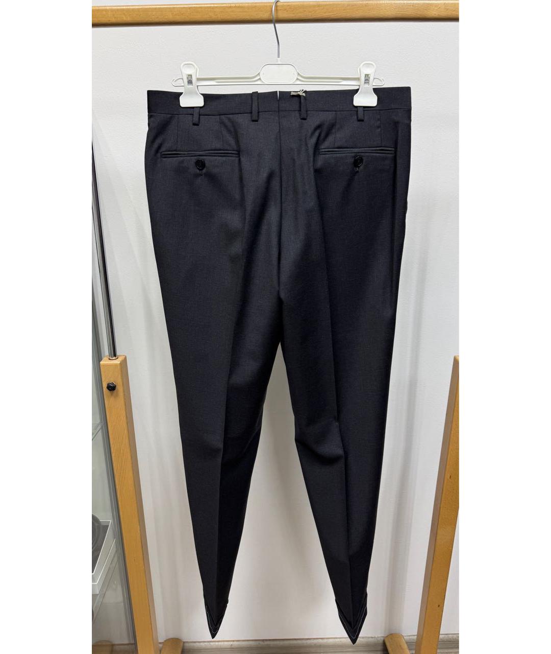 BRIONI Черные шерстяные классические брюки, фото 3