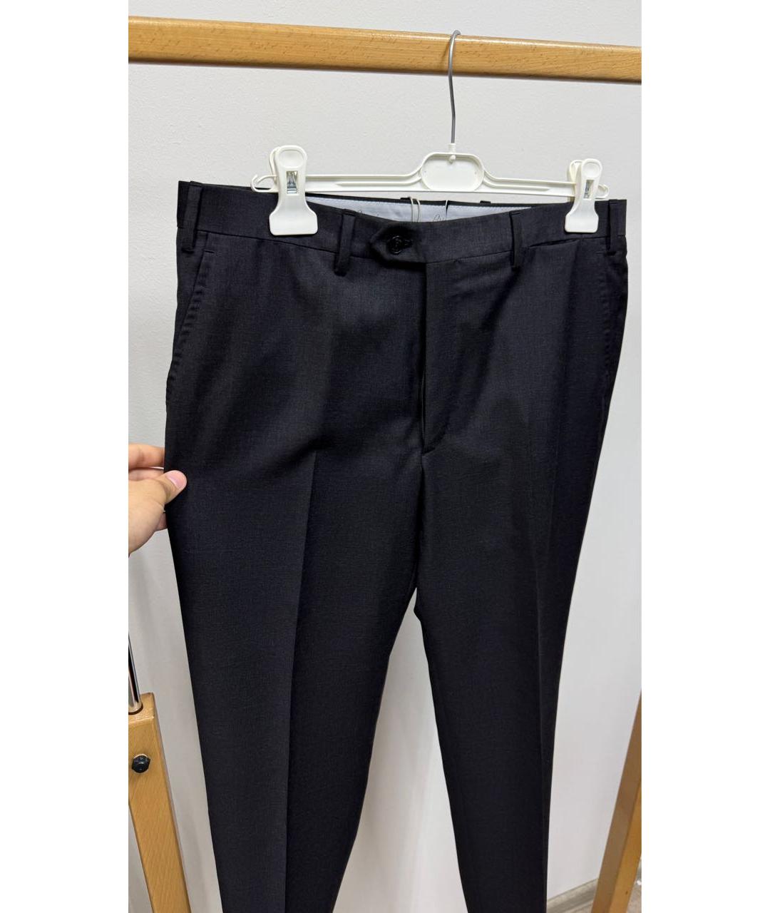 BRIONI Черные шерстяные классические брюки, фото 2