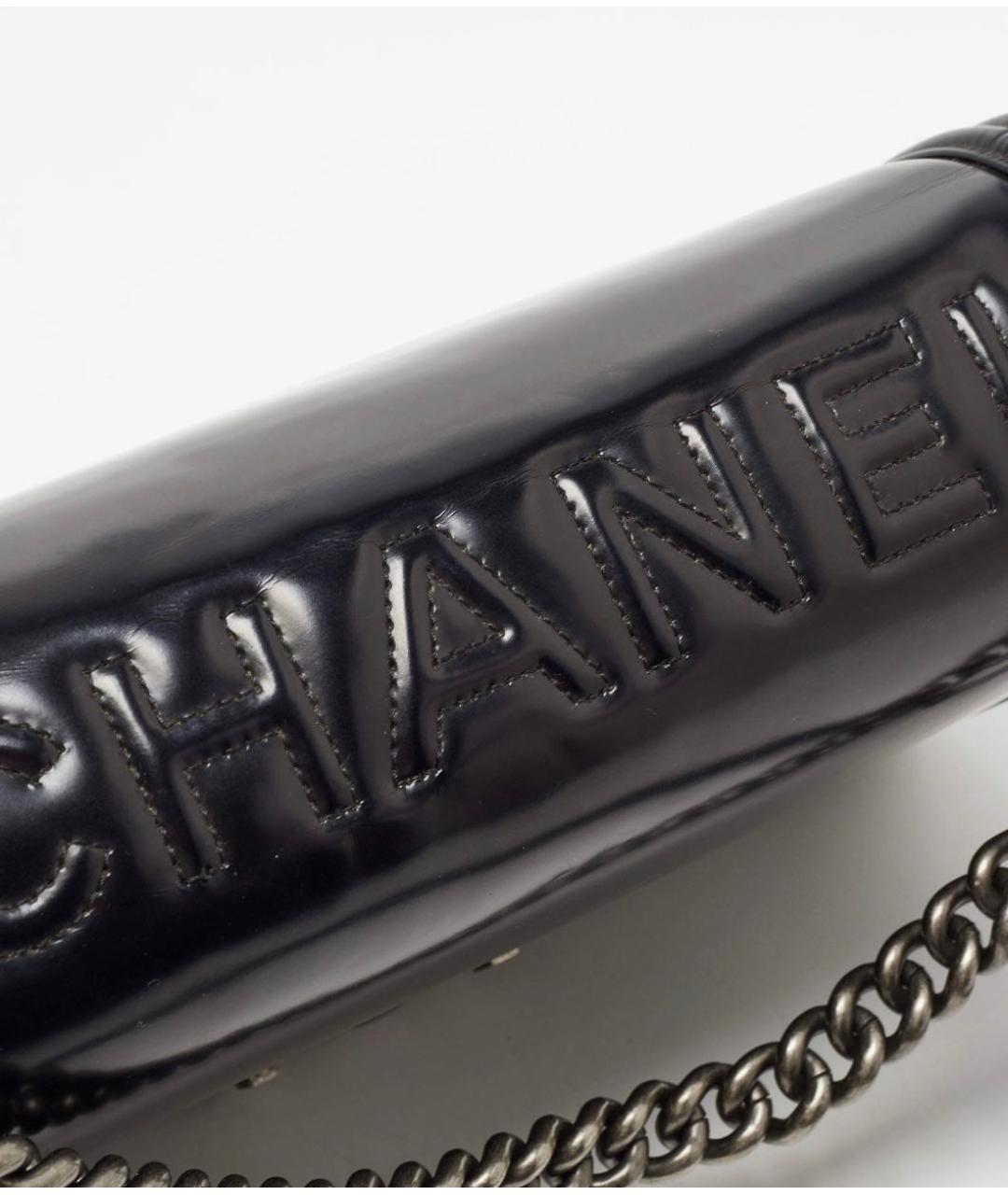 CHANEL Черная кожаная сумка через плечо, фото 6