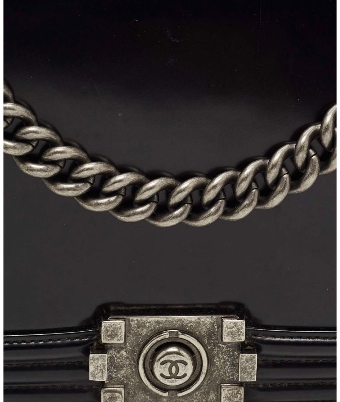 CHANEL Черная кожаная сумка через плечо, фото 4