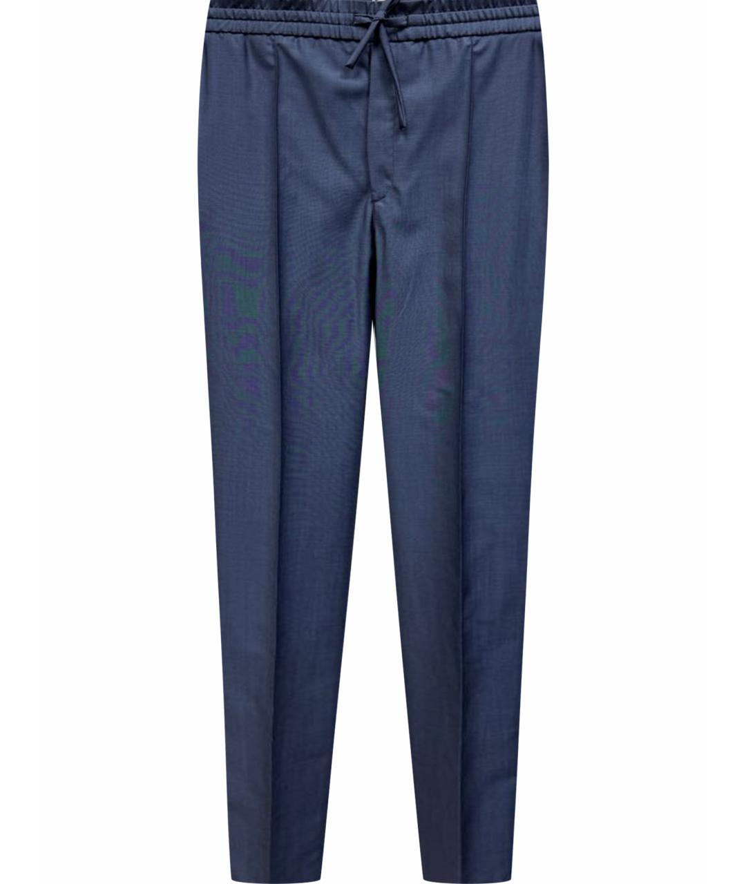 BRIONI Синие шерстяные классические брюки, фото 1