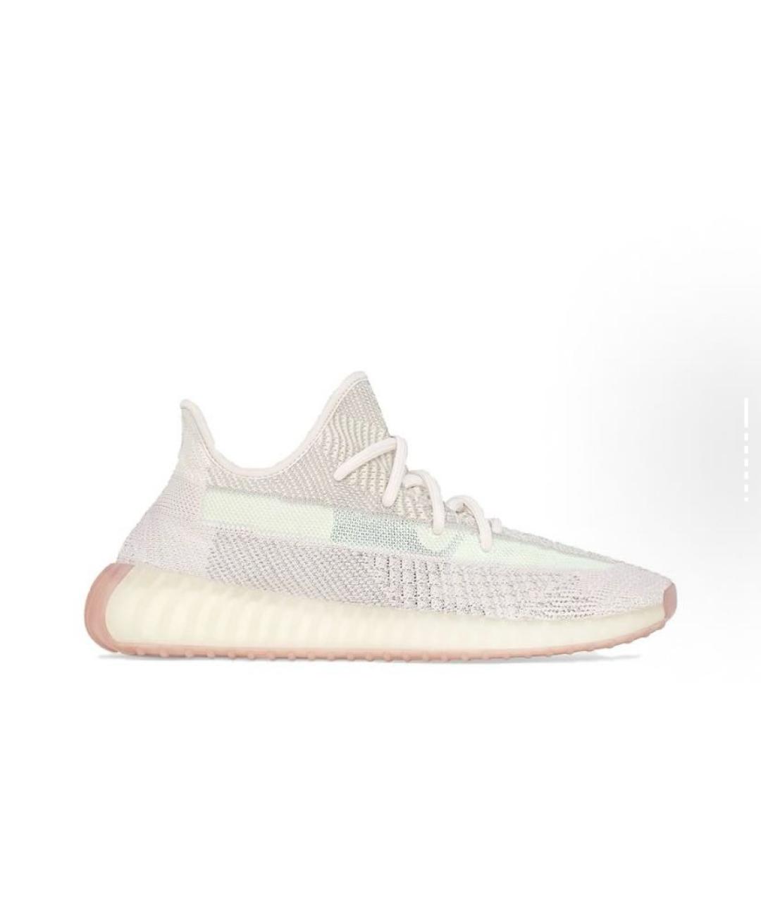 ADIDAS YEEZY Бежевые текстильные низкие кроссовки / кеды, фото 6