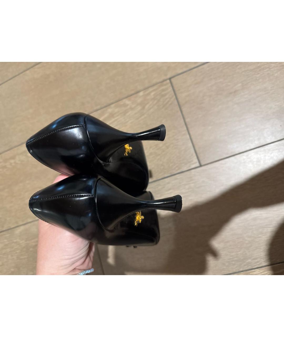 PRADA Черные кожаные туфли, фото 4