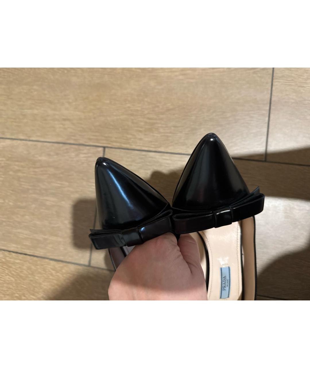 PRADA Черные кожаные туфли, фото 6