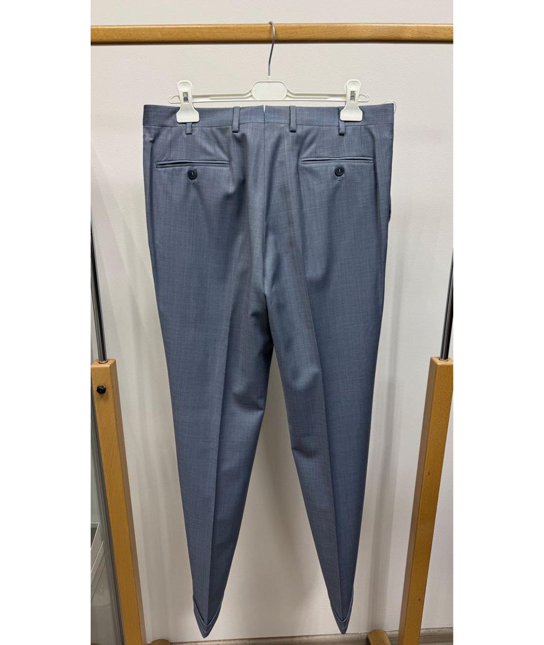 BRIONI Серые шерстяные классические брюки, фото 3