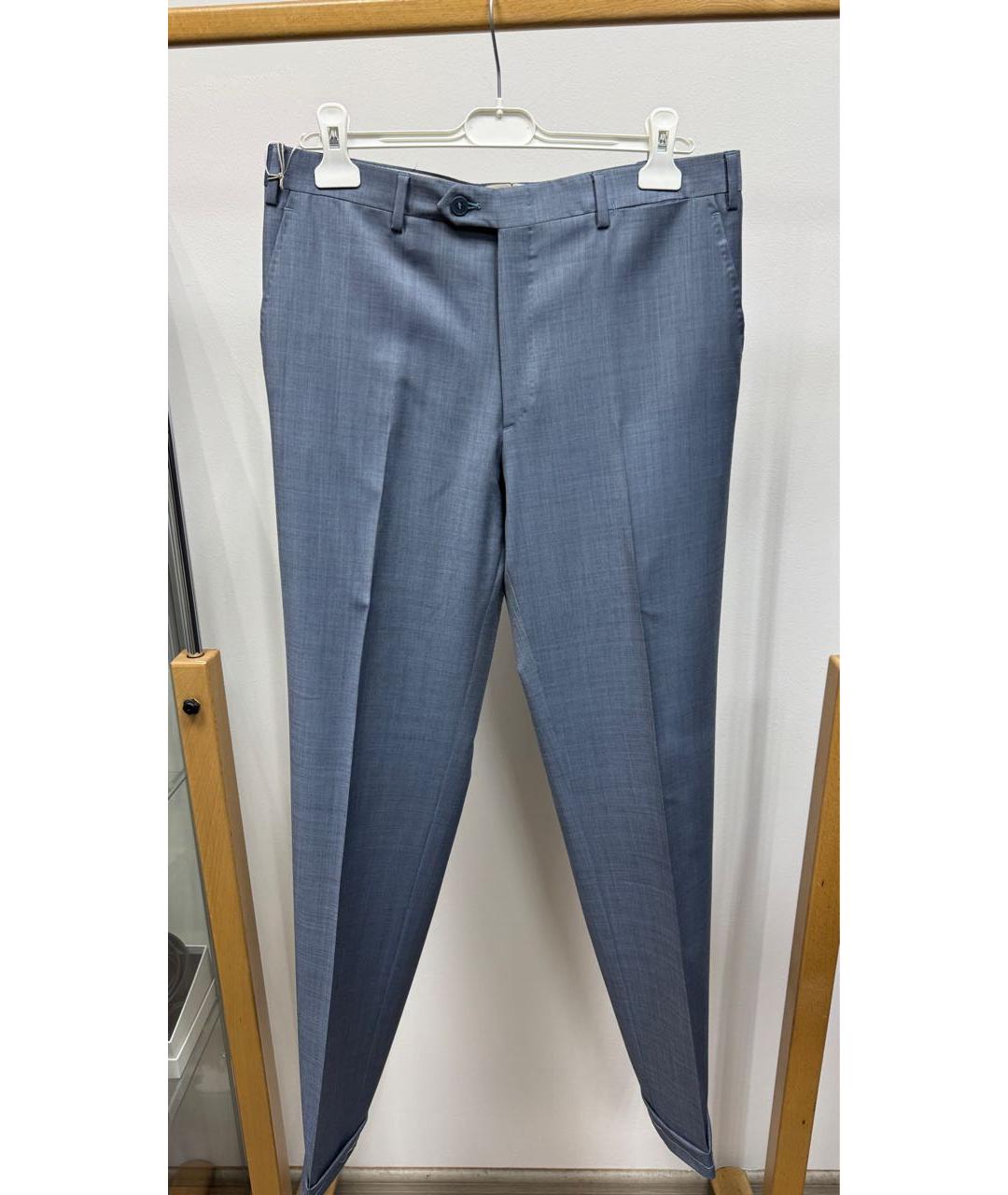 BRIONI Серые шерстяные классические брюки, фото 4