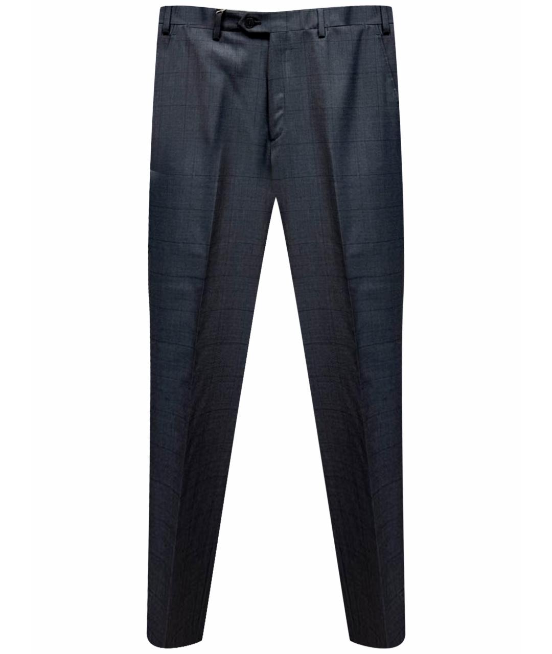 BRIONI Антрацитовые шерстяные классические брюки, фото 1