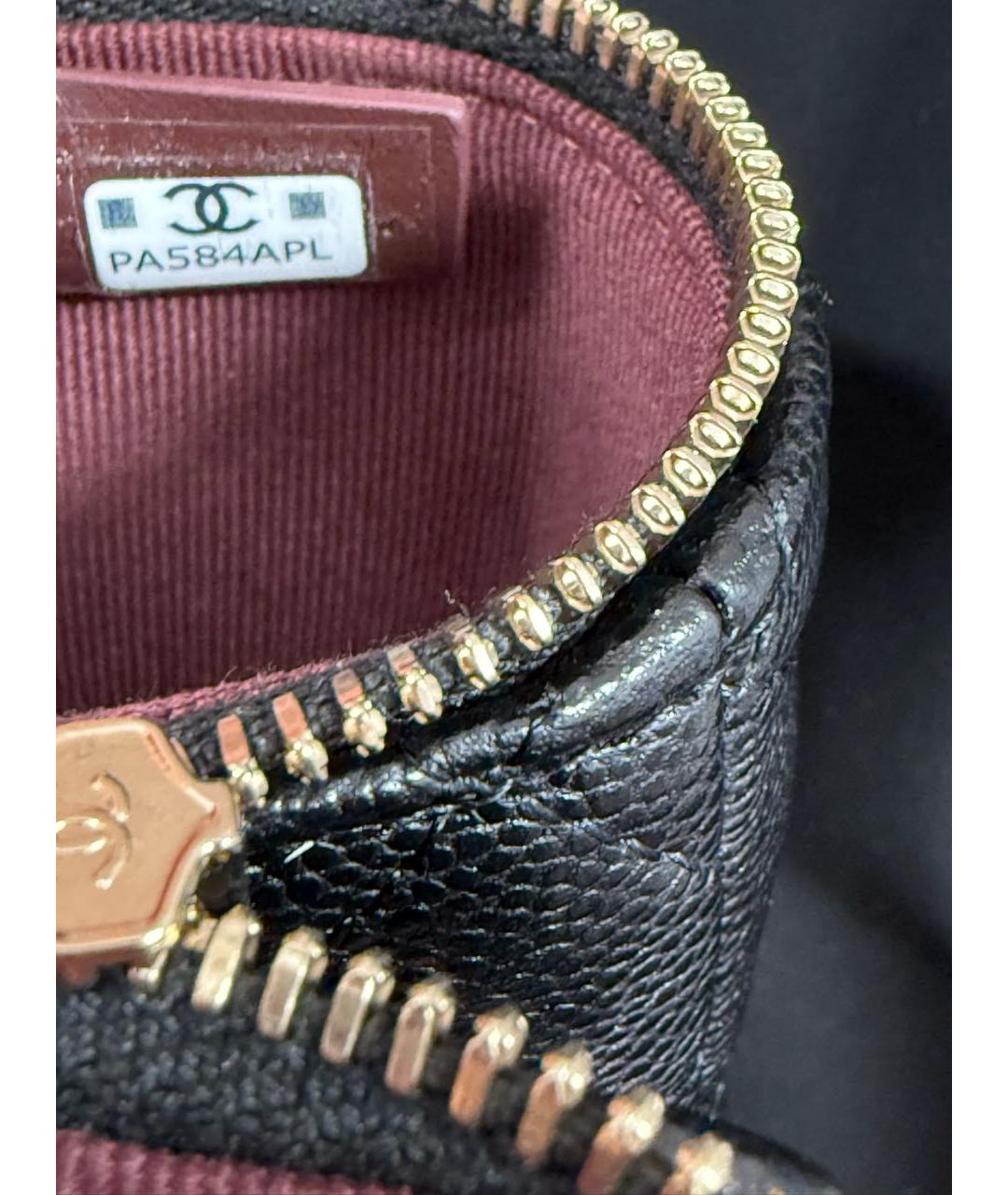 CHANEL Черная кожаная сумка с короткими ручками, фото 5