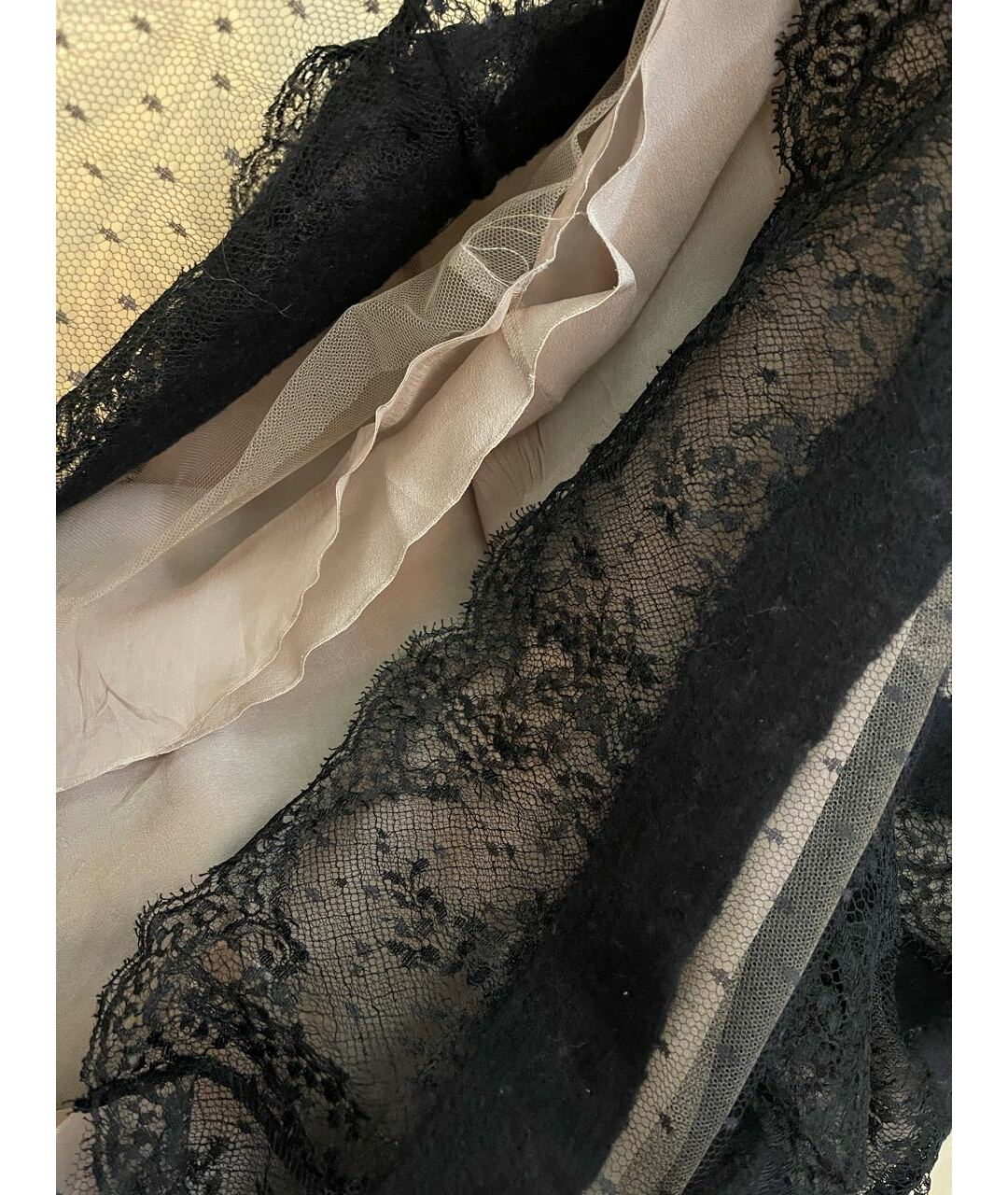 VALENTINO Черная кружевная юбка миди, фото 4