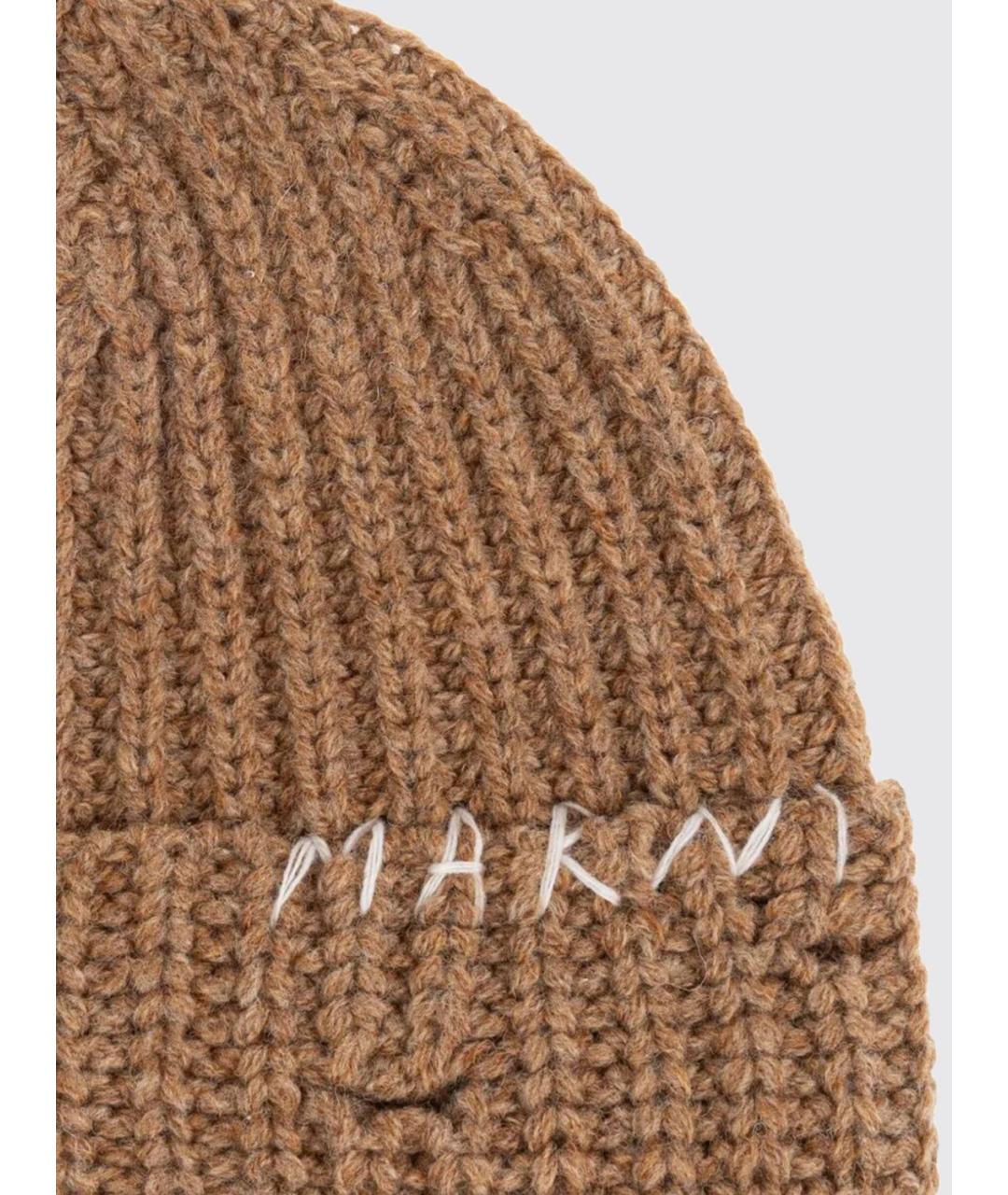 MARNI Бежевая шерстяная шапка, фото 3
