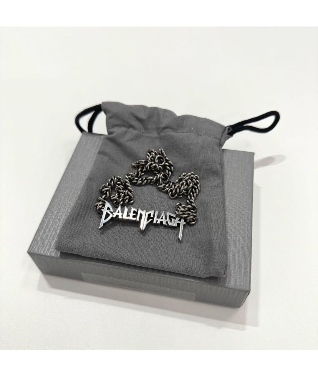 BALENCIAGA Серебряная металлическая подвеска, фото 3