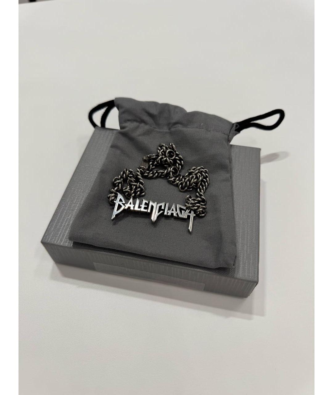 BALENCIAGA Серебряная металлическая подвеска, фото 2