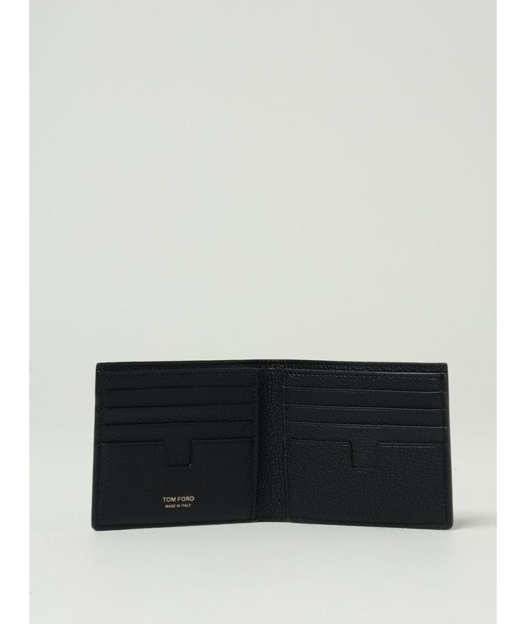 TOM FORD Черный кожаный кошелек, фото 2