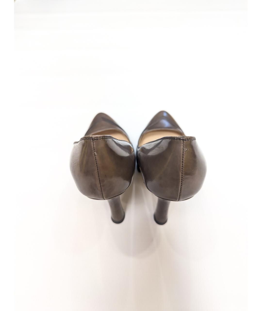 PRADA Хаки туфли из лакированной кожи, фото 6