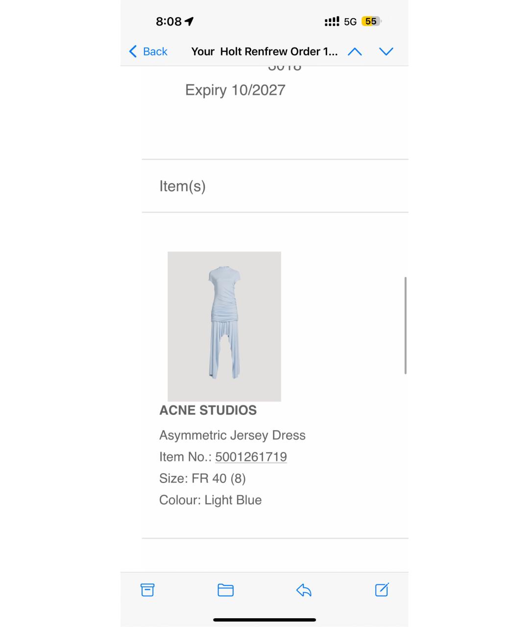 ACNE STUDIOS Голубое вискозное коктейльное платье, фото 7