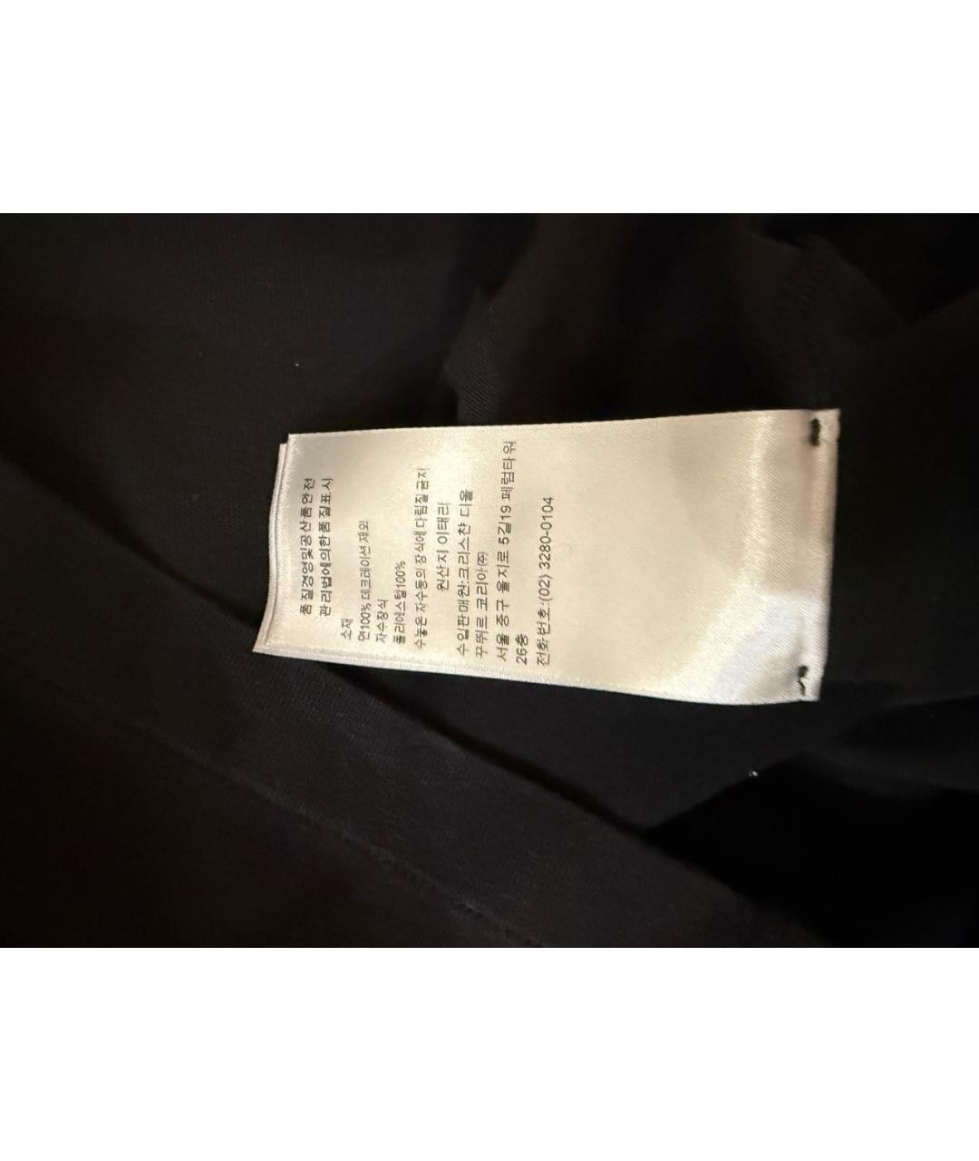 STONE ISLAND Черная хлопковая футболка, фото 5