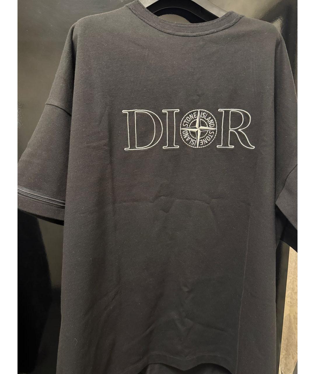 STONE ISLAND Черная хлопковая футболка, фото 6