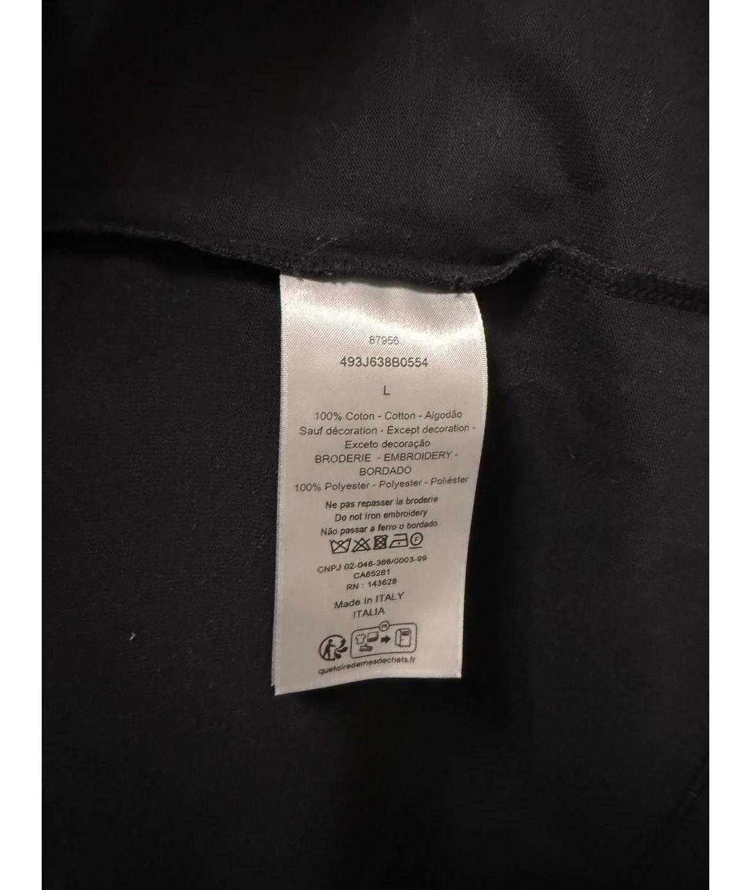 STONE ISLAND Черная хлопковая футболка, фото 3