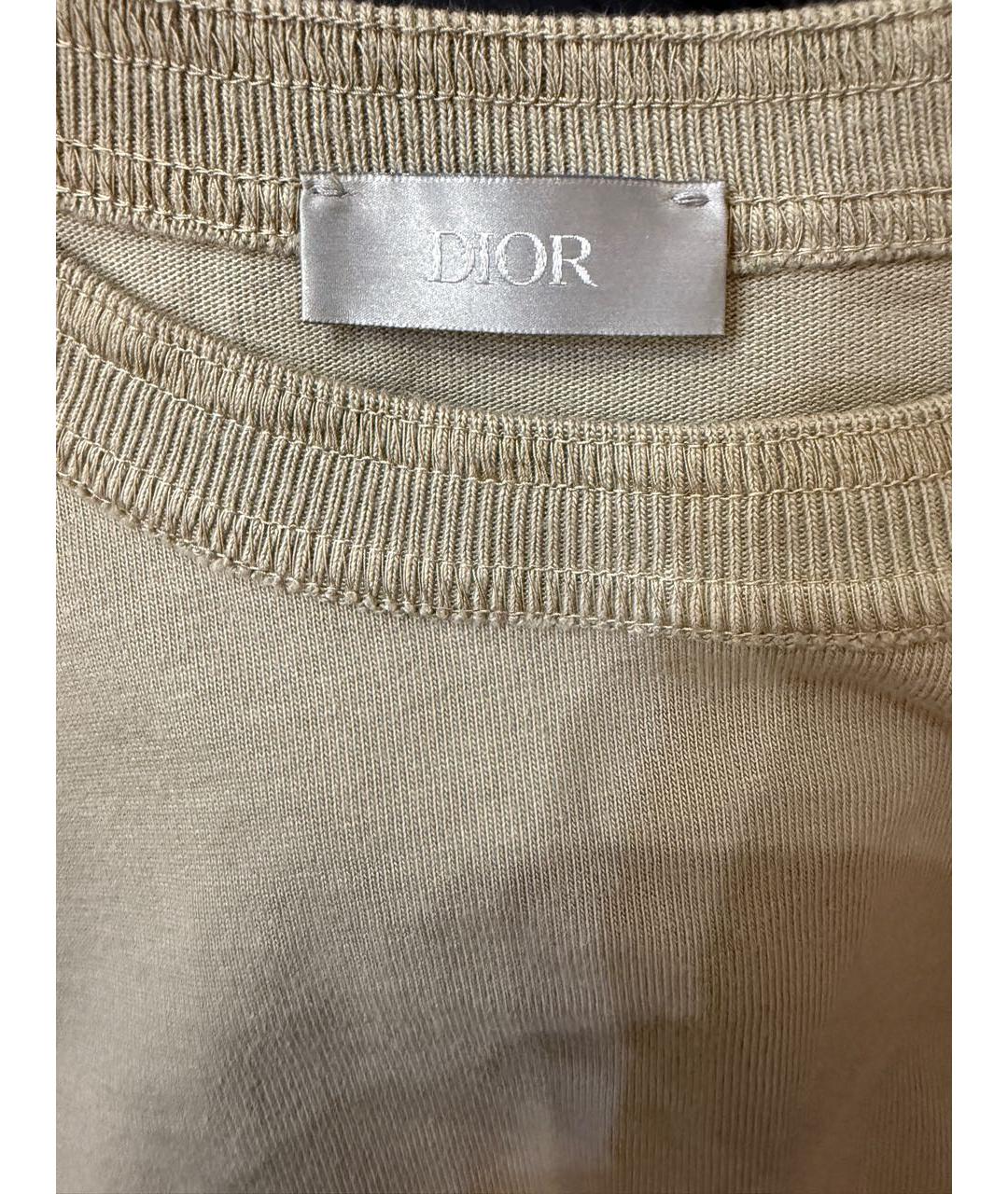 STONE ISLAND Бежевая хлопковая футболка, фото 4