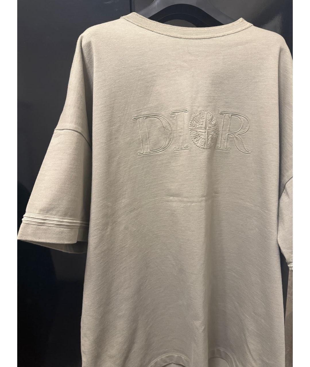 STONE ISLAND Бежевая хлопковая футболка, фото 2