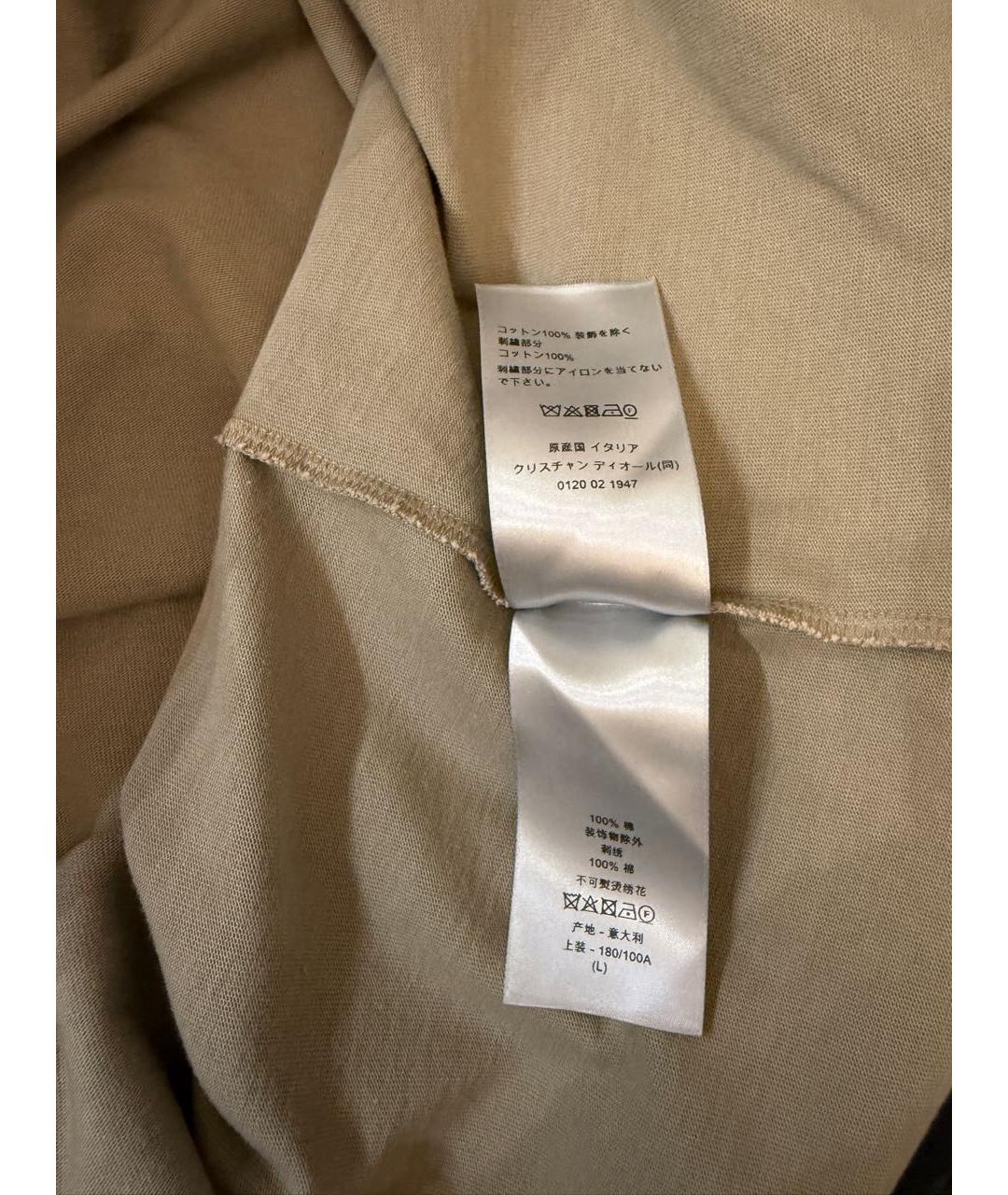 STONE ISLAND Бежевая хлопковая футболка, фото 6