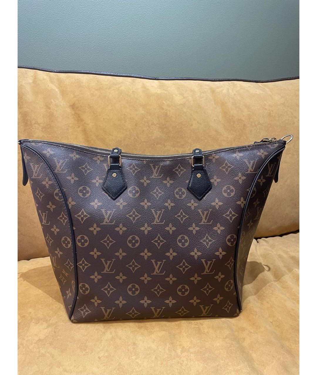 LOUIS VUITTON Коричневая сумка тоут из искусственной кожи, фото 3