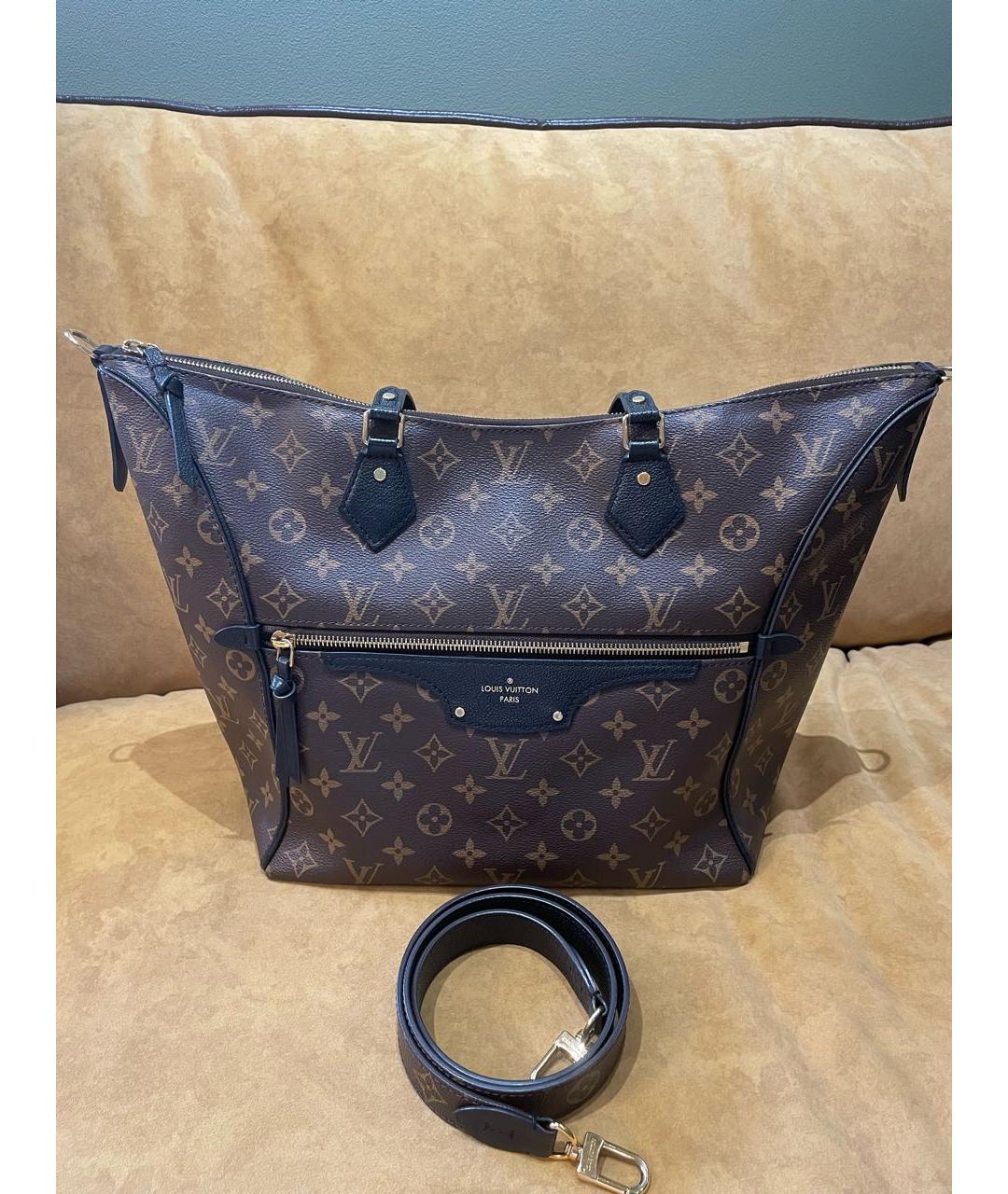 LOUIS VUITTON Коричневая сумка тоут из искусственной кожи, фото 2